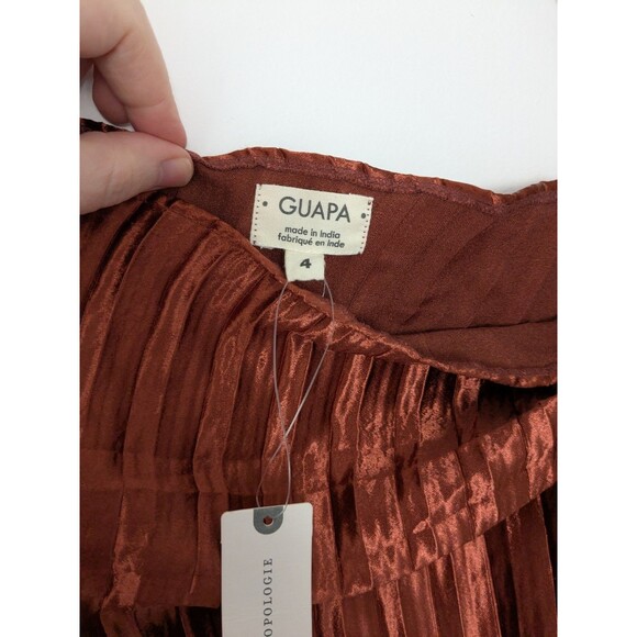 NWT Anthropologie Guapa Bronze One Shoulder Draped Cocktail Dress - Picture 5 of 10